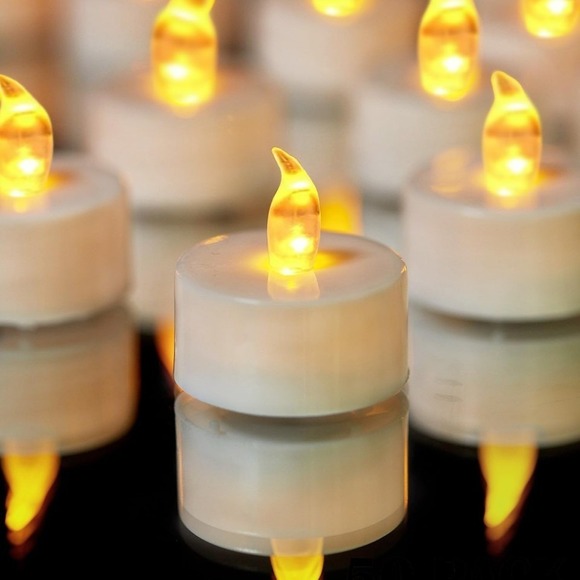 Does not apply Other - 12 PCS Warm Yellow LED Tea Lights Candles 200‎ Hours Battery Operated